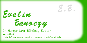 evelin banoczy business card